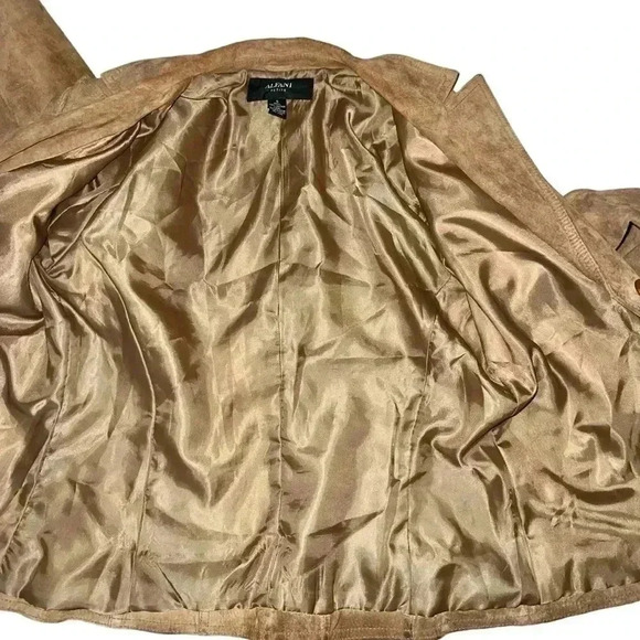 Alfani 100% leather jacket size small fits like 8-10 - Picture 5 of 11